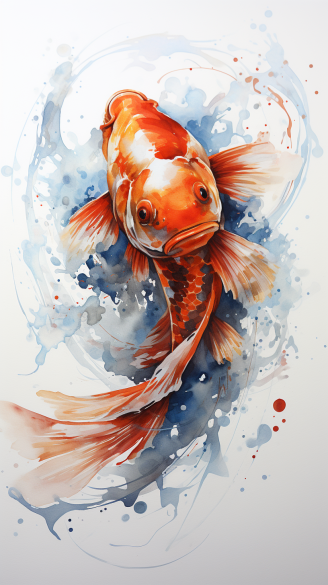 duracell_hase_Paint_a_koi_fish_in_a_tattoo_style_drawing_inspir_6d9a0ea3-d8fa-4384-8ade-009338db5b37